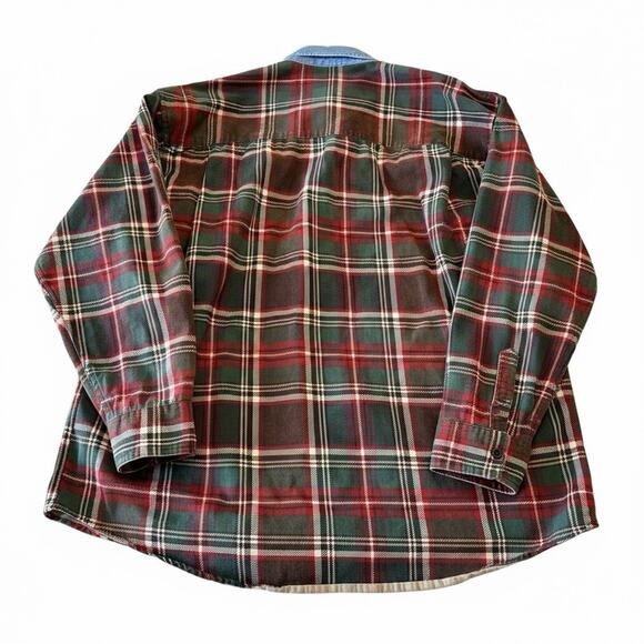 Vintage Gant Flannel Plaid Button Down Up Shirt Large Mens Chelsea Twill Brown - Picture 2 of 7